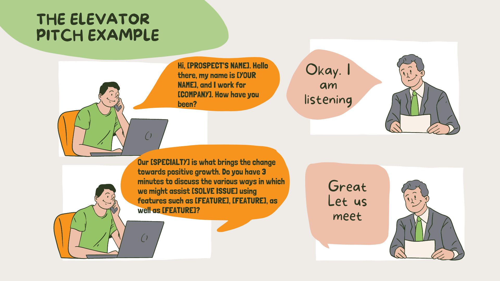 The elevator pitch example